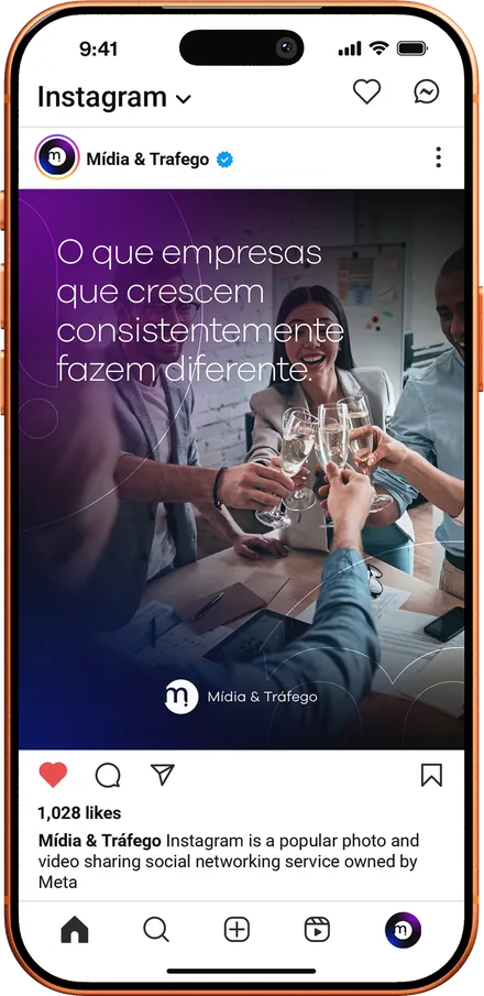 Post da Midia & Tráfego no Instagram: O que empresas que crescem consistentemente fazem diferente
